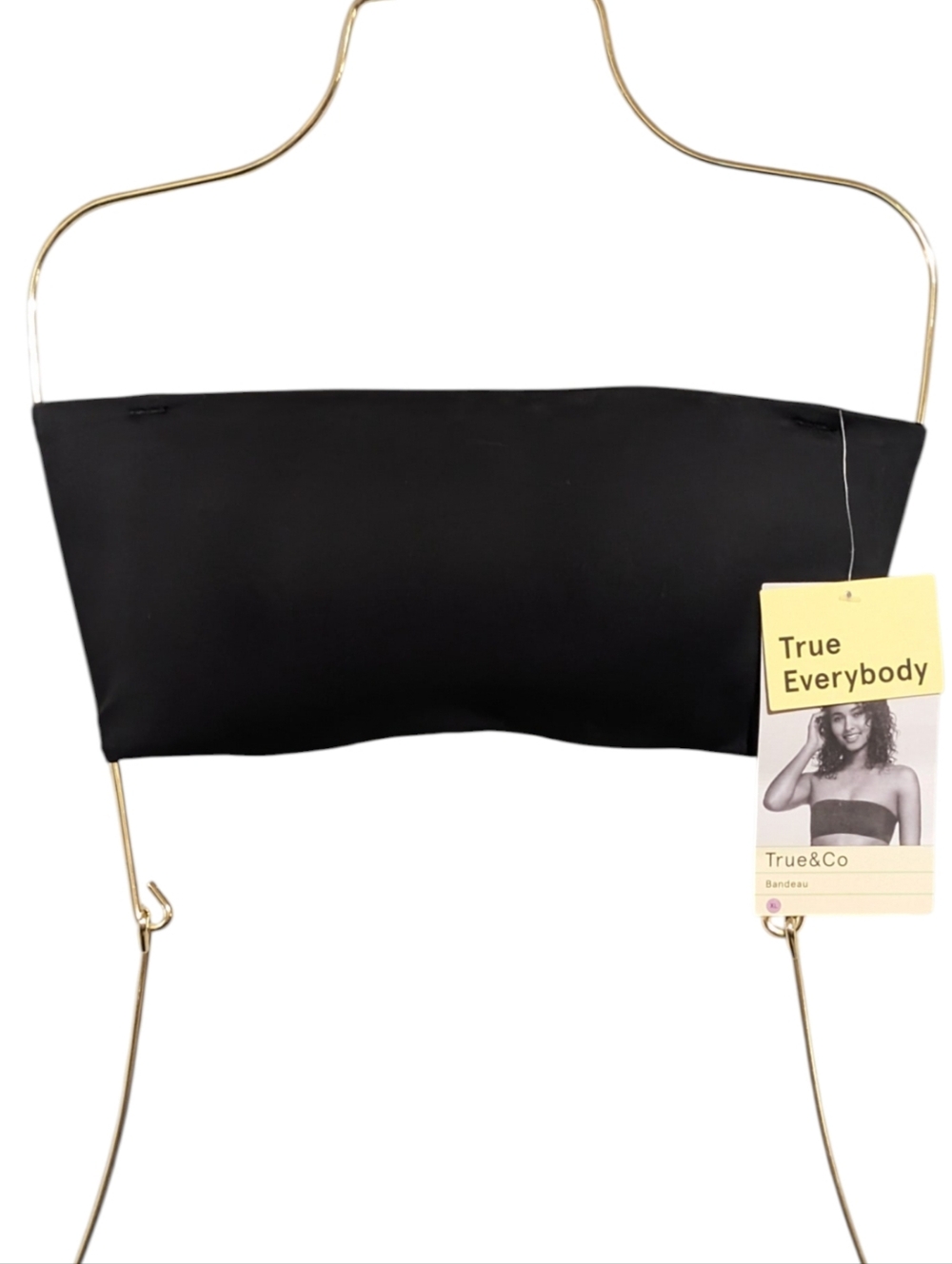 ✨ NWT True & Co Everybody Bandeau Bra XL Black Convertible Strapless  ✨